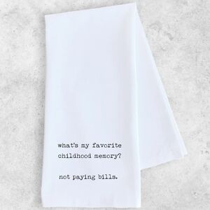 NWT SARCASTIC 100 Percent Cotton White Tea Towel